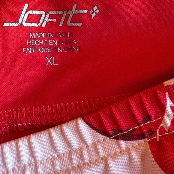 JoFit Cherries Pink and Red Soft Performance Skort with Pockets Golf + size XL - Picture 3 of 9